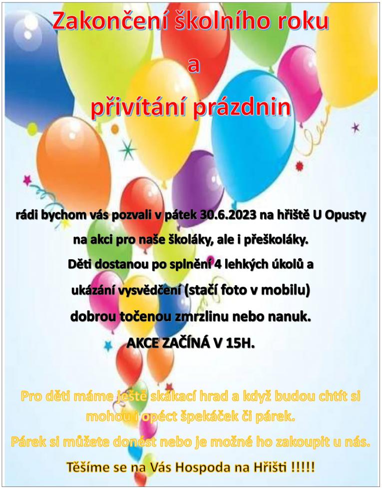 Přivítání prázdnin