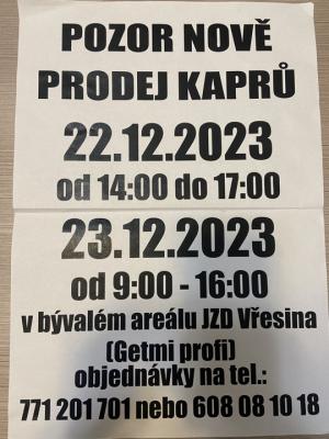 prodej kaprů