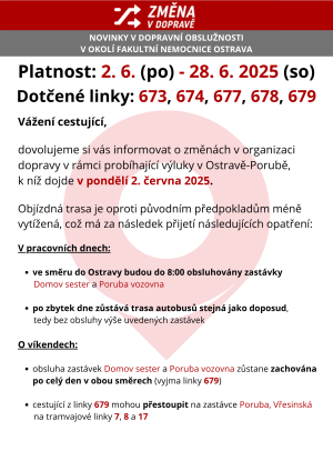 změna v dopravě